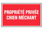 Panneau Propriété privée chien méchant - Rigide 330x200mm - 4160511