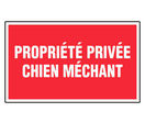 Panneau Propriété privée chien méchant - Rigide 330x200mm - 4160511