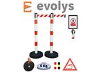 Kit 2 Poteaux EVOLYS PVC à Sangle 3M