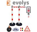 Kit 2 Poteaux EVOLYS PVC à Sangle 3M