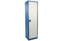 Manutan Expert - Armoire haute d&amp;#039;atelier Profondeur 45cm - 195x53cm Bleu/Gris - 4 Tablettes 240kg Charge Max - Livrée Montée