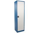 Manutan Expert - Armoire haute d'atelier Profondeur 45cm - 195x53cm Bleu/Gris - 4 Tablettes 240kg Charge Max - Livrée Montée