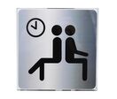 Plaque signalétique CristalSign Slim® 150 x 150 mm extraplate