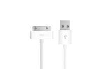 Câble chargeur Iphone 4 vers USB - 1 m - Blanc