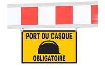 Panneau - Port du casque obligatoire - pour barrière fixe - 1320307