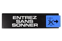 Plaquette de porte Entrez sans sonner - Europe design 175x45mm - 4260235