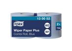 Tork - Bobine d'essuyage industriel Plus Combi - Bleu - 2 plis - 25500 cm - Usage alimentaire - Éco-responsable
