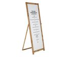 Chevalet de sol porte menu en bois - Tableau blanc - H 148 cm