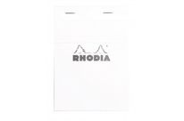 Bloc bureau RHODIA WHITE, 80 feuilles blanc 80g, A6, 5x5