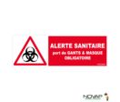 Panneau Alerte sanitaire - Gants et masque obligatoire - 450x150mm - 4064406