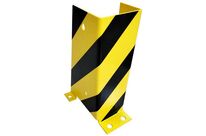 Manutan Expert - Protection Pieds d&amp;#039;Échelle U - Acier Noir/Jaune 15cm - Butoir de Sécurité