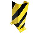 Manutan Expert - Protection Pieds d'Échelle U - Acier Noir/Jaune 15cm - Butoir de Sécurité