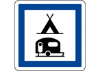 Panneau indication camping tentes et caravanes CE4c