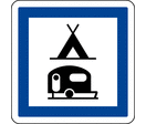 Panneau indication camping tentes et caravanes CE4c