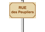Panneau de rue émail 450 x 250 mm 3 listels