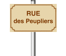 Panneau de rue émail 450 x 250 mm 3 listels