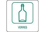 Panneau déchetterie verres