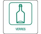 Panneau déchetterie verres