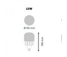 Ampoule LED 40W équivalent 250W E27 3600lm T100 Polar Lighting