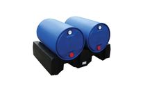 Support en PE pour 2 fûts à l&amp;#039;horizontal