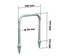 Arceaux support vélos acier galvanisé Ø50mm