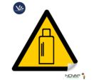 Panneau adhésif Danger présence de bouteilles de gaz - Classe 2 - Triangle 100mm - 4232089