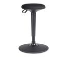 GGI - Tabouret Eskal Assis Debout - Assise Tissu Noir, Pied Noir, Réglable 60-85cm - Ergonomique, 5 Ans Garantie