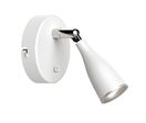 Lampe Murale 4.5W avec Interrupteur Blanc/Argent - Blanc Chaud 2300K - 3500K
