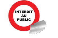 Panneau interdit au public - Alu Ø300mm - 4010496