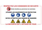 Panneau Respectez les consignes de sécurité. La sécurité est l'affaire de tous - Rigide 960x480mm - 4301020