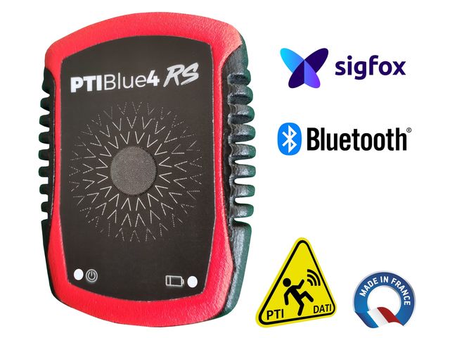 Protection du Travailleur Isolé PTIBlue4-RS+ clip ceinture (ne nécessite pas de carte SIM)