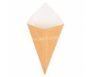 Cornets à frites carton kraft naturel 100 g - lot de 100  | GAR223.30