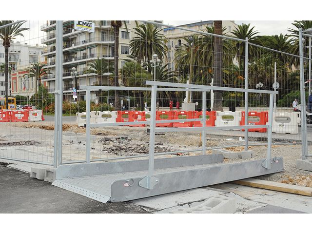 Passerelle temporaire de chantier pour piétons en acier galvanisé à chaud | ANOXA