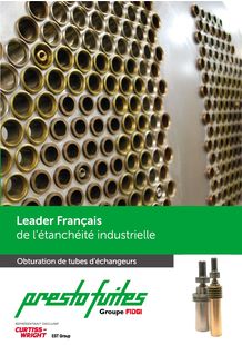 Obturation de tubes d'échangeurs