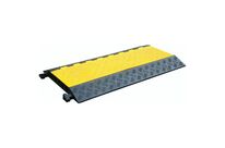 Manutan Expert - Protège-câble extérieur 5 canaux D38mm PVC Noir/Jaune - Charge 18T - 0.8m