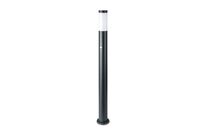 Borne de Jardin Acier Inoxydable avec Détecteur 110cm pour Ampoule E27 IP44 - Noir