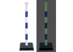 Poteau PVC Bleu/Photoluminescent sur socle lesté 3kg - 2002783
