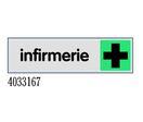 Plaquette de porte Infirmerie - Plexiglas couleur 170x45mm - 4033167