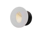 Balise LED Encastrable Ronde 3W 220V 34° Blanche IP20 pour Escaliers - Blanc Chaud 2300K -
