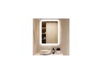 Miroir LED Rectangulaire 46x66cm 40W + Interrupteur Tactile BLANC pour Salle de Bain