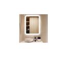 Miroir LED Rectangulaire 46x66cm 40W + Interrupteur Tactile BLANC pour Salle de Bain