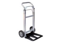 Diable aluminium pliable avec bavette repliable et tablier télescopique