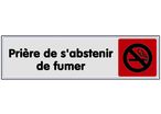 Plaquette de porte Priére de s'abstenir de fumer - Plexiglas couleur 170x45mm - 4033365