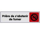 Plaquette de porte Priére de s'abstenir de fumer - Plexiglas couleur 170x45mm - 4033365