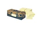 12 blocs notes repositionnables recyclées 40 x 50 mm jaune.