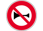 Panneau interdiction signaux sonores B16