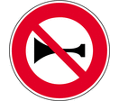Panneau interdiction signaux sonores B16