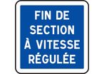 Panneau indication fin section vitesse régulée C51b