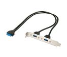 Adaptateur slot USB 3.0, 2 x USB 3.0 prises Type A