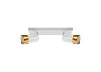 Plafonnier 2 Spots Orientables OR pour Ampoule GU10 - Blanc